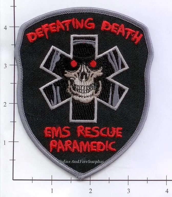 - Defeating Death Ems Rescue Paramedic Fire Dept Patch V1 1