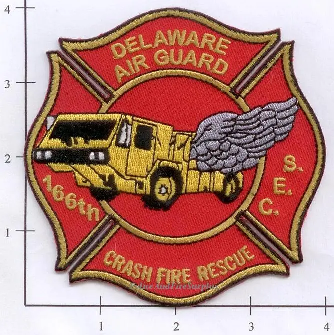 Delaware - Delaware Air Guard 166Th Civil Engineer Squadron Fire Dept Patch 1
