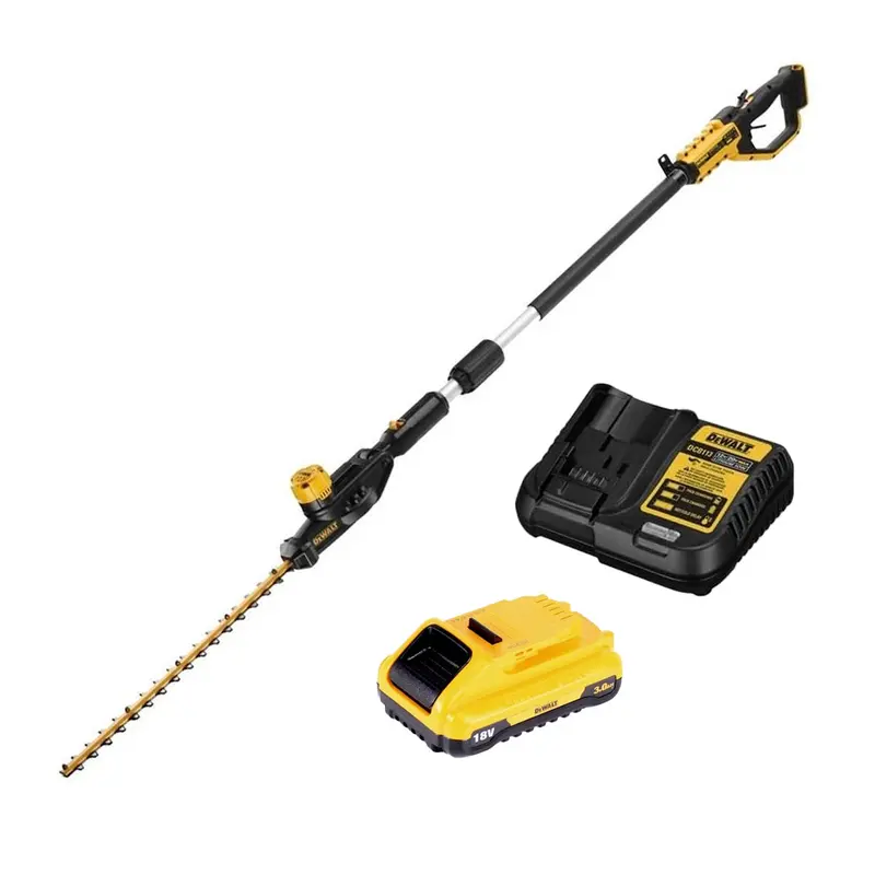 Dewalt 18V 3Ah Hedge Trimmer Kit - Dewalt 18V Pole Hedge Trimmer Kit With Brushless Motor & 3.35M Reach 1