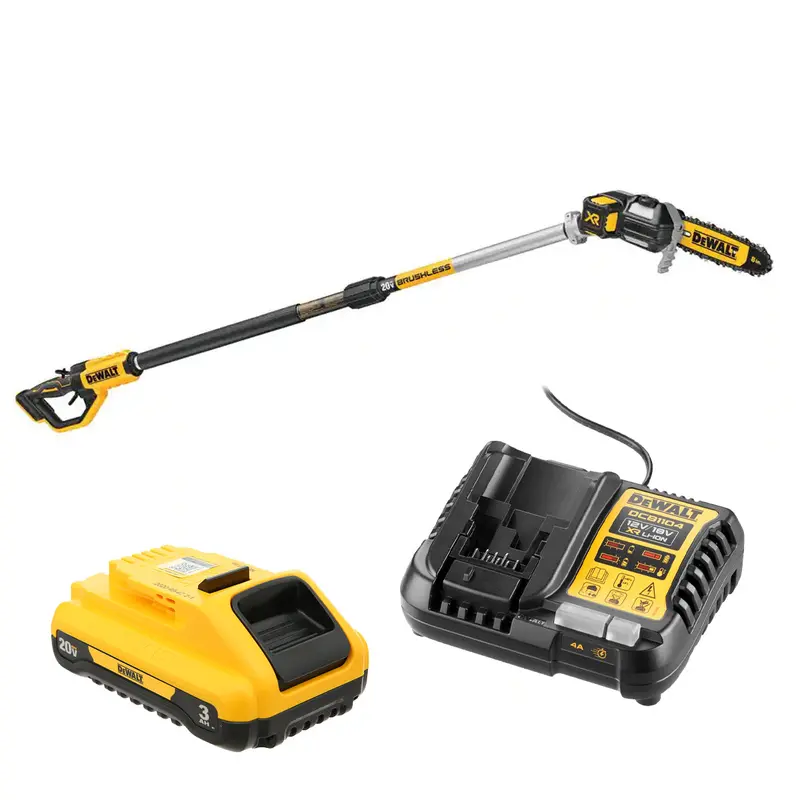 Dewalt 18V 3Ah Xr Pole Saw Kit - 18V Pole Saw Kit With Brushless Motor, 20Cm Bar, 4.5M Reach! 1