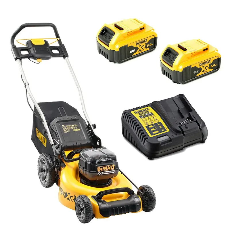 Dewalt 18V Xr 19" Push Mower 2X 5Ah Kit - Less Maintenance, Less Noise And More Power. 1