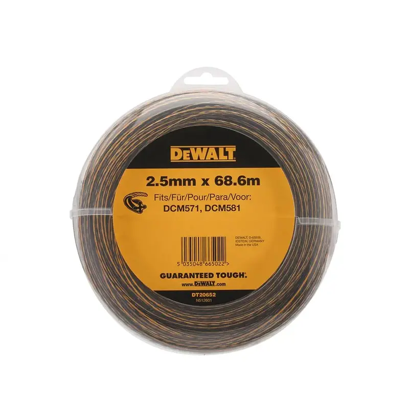Dewalt 2.5Mm X 68M Trimmer Line - Durable, Aerodynamic Profile, Works With All Dewalt Trimmers 1