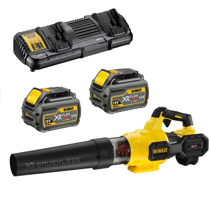 Dewalt 54V Xr Axial Blower 12Ah Kit - 54V Blower With Brushless Motor, Variable Speed, 2X6ah Batteries & Charger 1