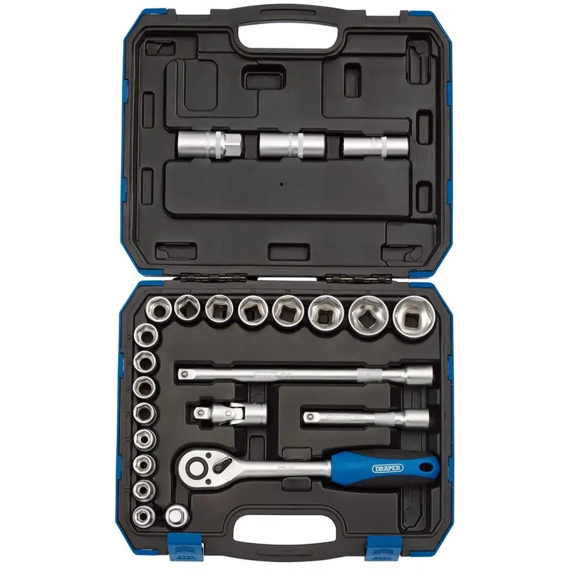 Draper 1/2" Sq Dr 24 Piece Metric Socket Set 10 - 32Mm 16362 1