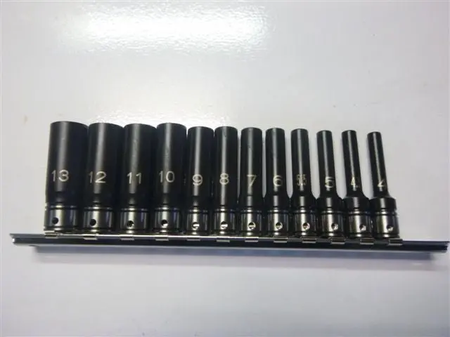 Dual Action 1/4'' Drive Metric Deep Socket Set   11041201 1
