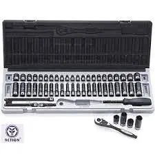 Dual Action 1/4 Drive Metric & Sae Socket Set 53 Pce:    10045302 1