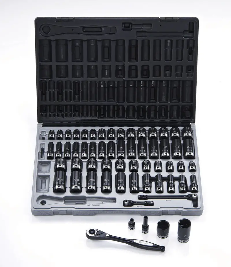 Dual Action 3/8 Drive Metric/Sae Std/Deep S/Set 59 Pce: 10145901 1