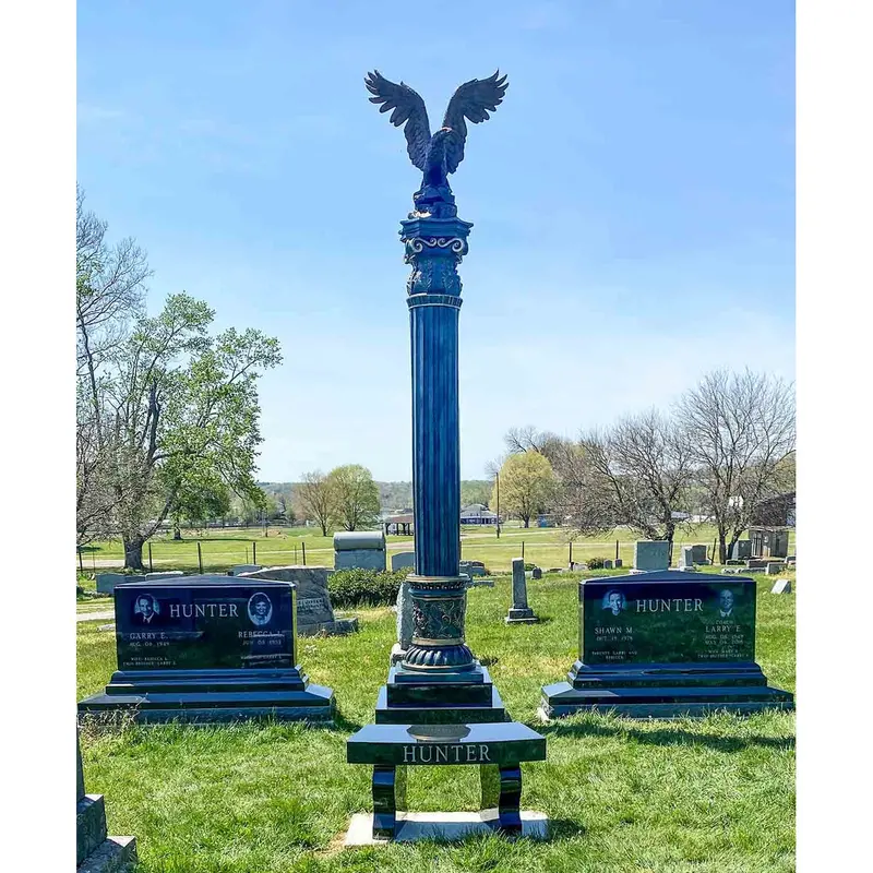 Eagle On Bronze Column Statue 1