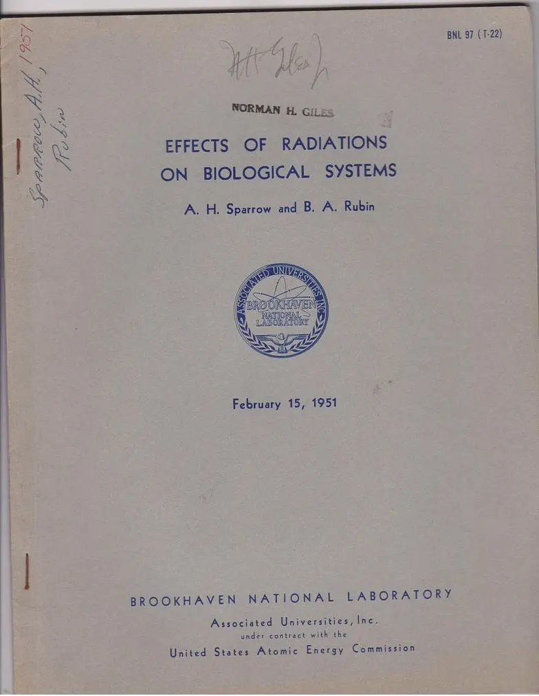 Effects Of Radiations On Biological Systems 1