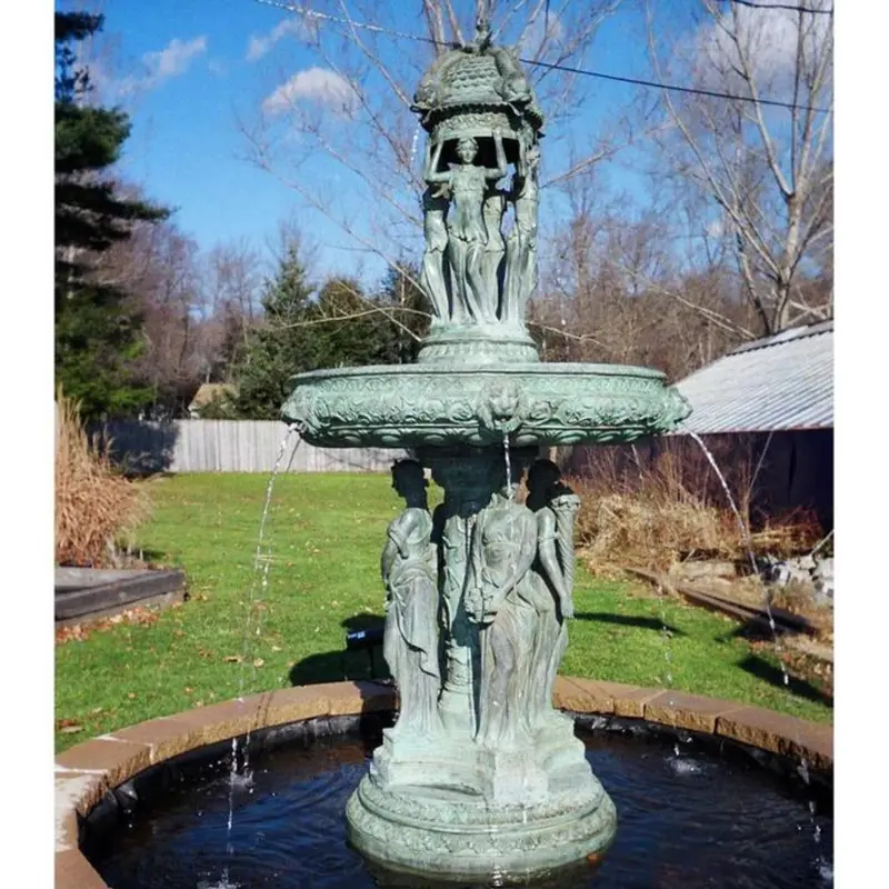 Eight Graces Bronze Garden Fountain 1