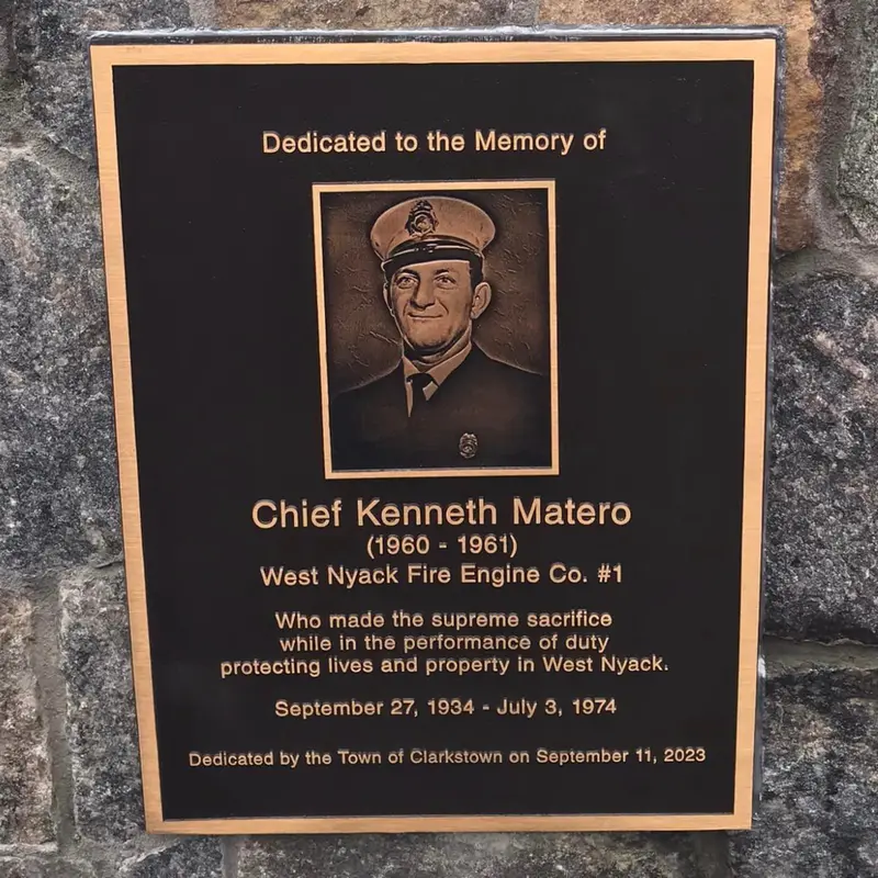 Fire Chief Memorial Bronze Plaque 1