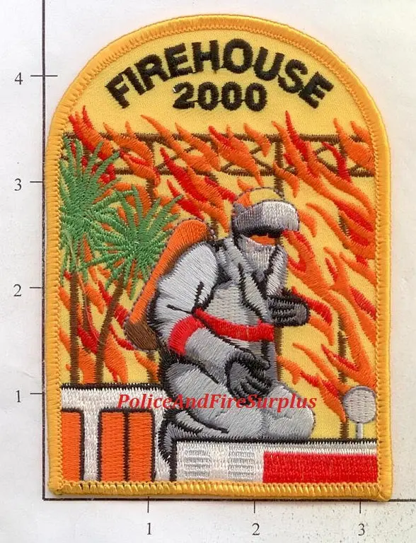Firehouse Magazine Fire Dept Patch - 2000 - Yellow Border 1