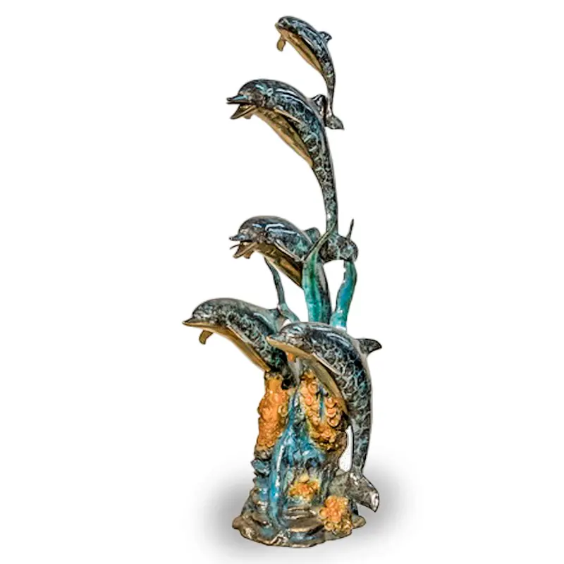 Five Dolphins On Coral Reef 1