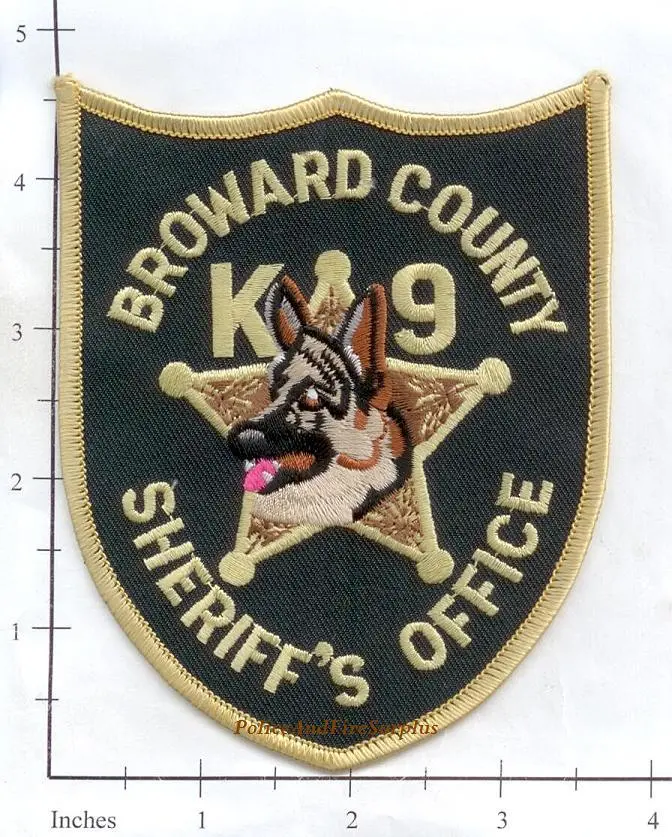 Florida - Broward County Sheriff K-9 Unit Police Dept Patch V1 1
