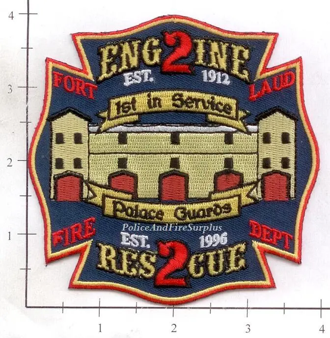 Florida - Fort Lauderdale Engine  2 Rescue 2 Fire Dept Patch 1