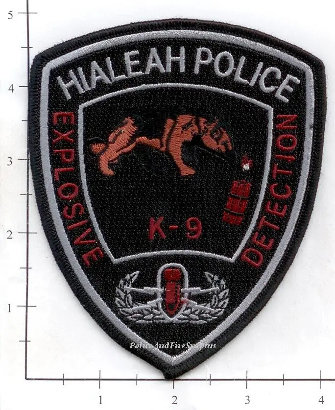 Florida - Hialeah Explosive Detection K-9 Unit Police Dept Patch 1