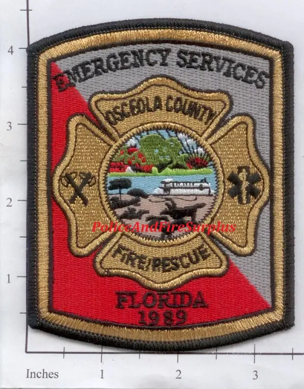 Florida - Osceola County Fire Rescue Emergency Services Fire Patch 1