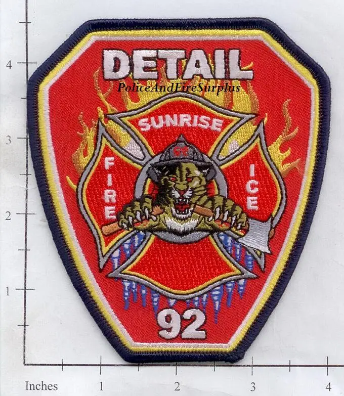 Florida - Sunrise Detail 92 Fire Dept Patch 1