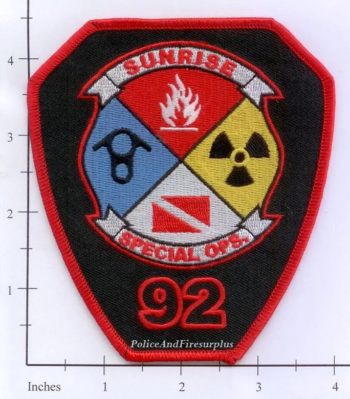 Florida - Sunrise Station 92 Special Operations Fire Dept Patch 1