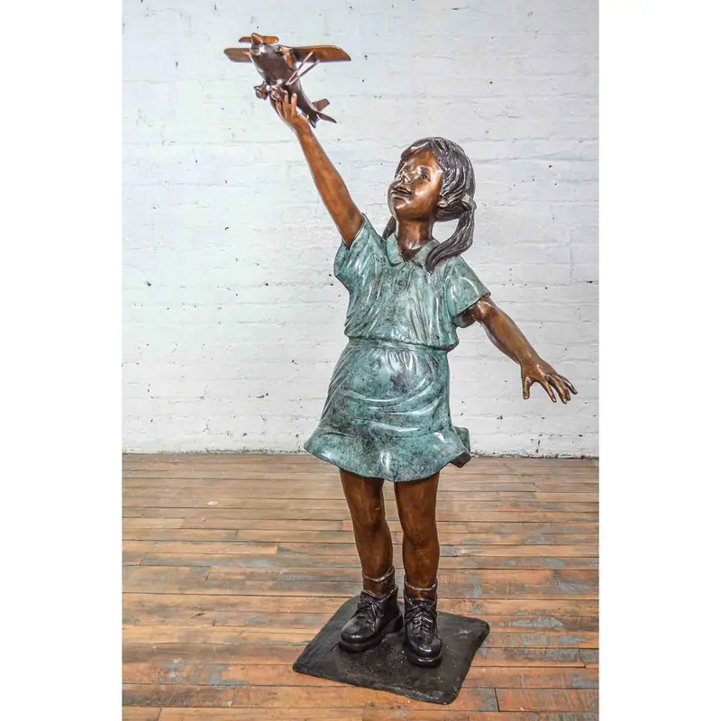Fly Away Plane Bronze Statue 1