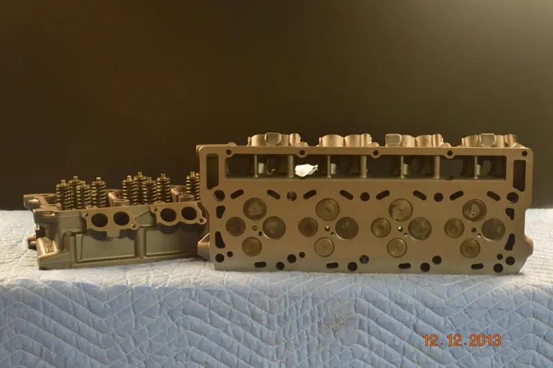 Ford Cylinder Head Pair With New Valve 6.0L Turbo-Diesel V8 18Mm Dowel Pins, Year:03-06 1