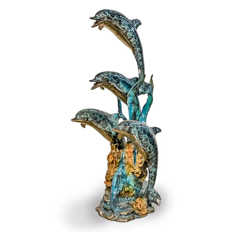 Four Dolphins On Coral Reef 1