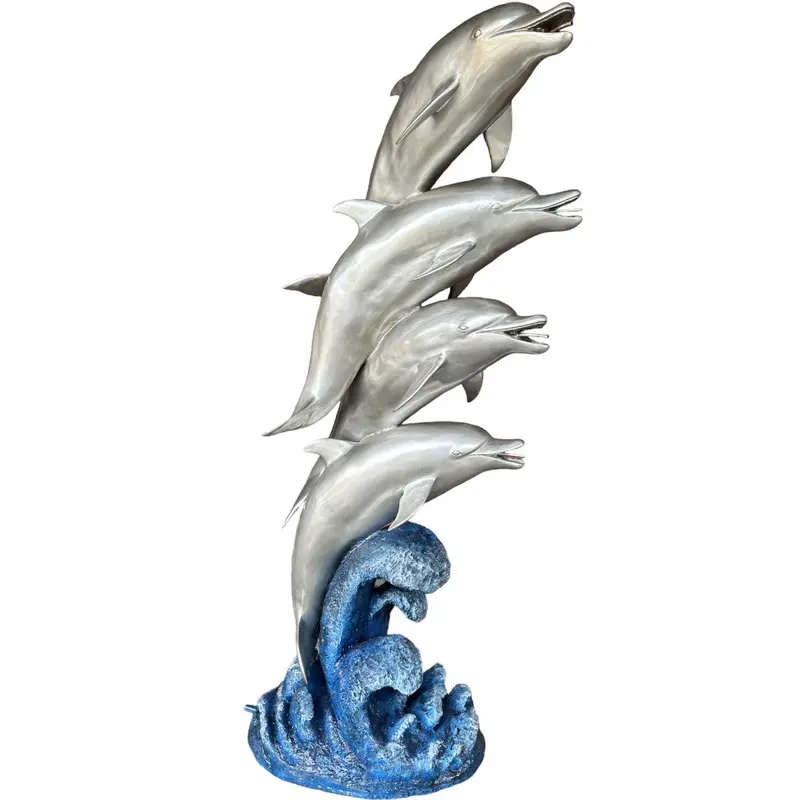 Four Swimming Dolphins 1