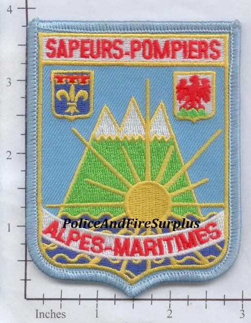 France - Alpes Maritimes Sapeurs Pompiers Fire Dept Patch V1 Velcro 1