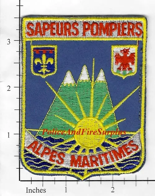 France - Alpes Maritimes Sapeurs Pompiers Fire Dept Patch V2 1