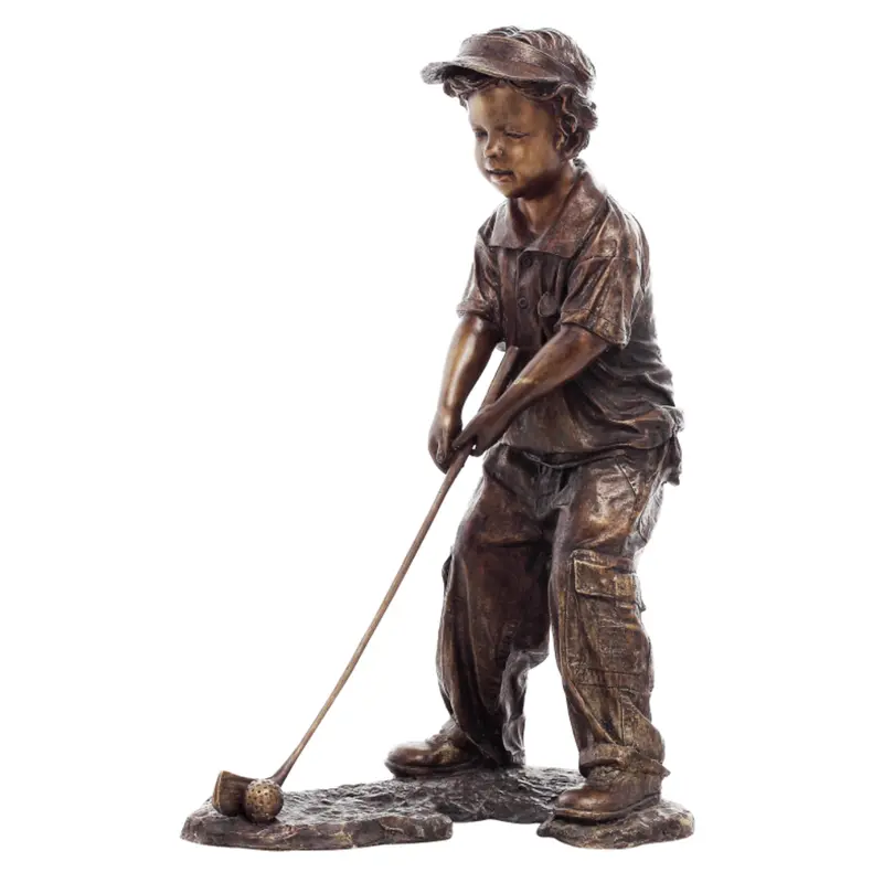 Future Golfer Boy Bronze Statue 1