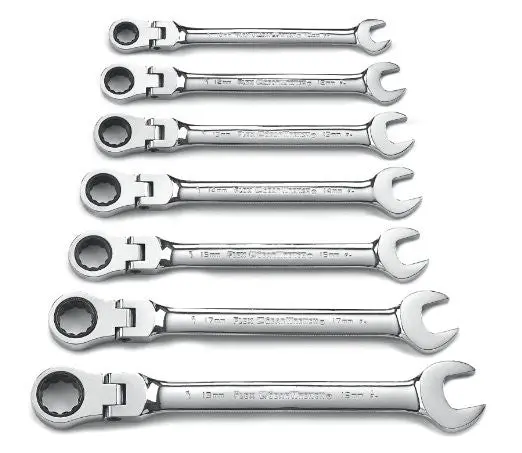 Gearwrench Flex-Head Combination Ratcheting Set 7 Pce Metric: 9900 1