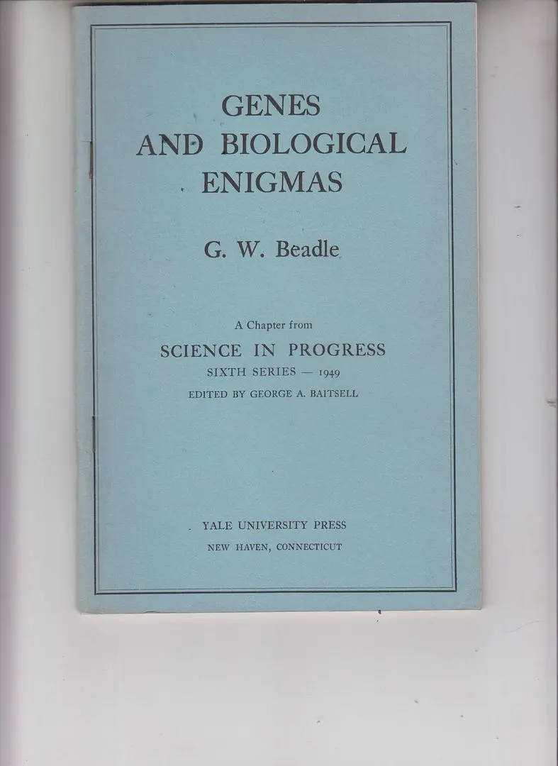 Genes And Biological Enigmas 1