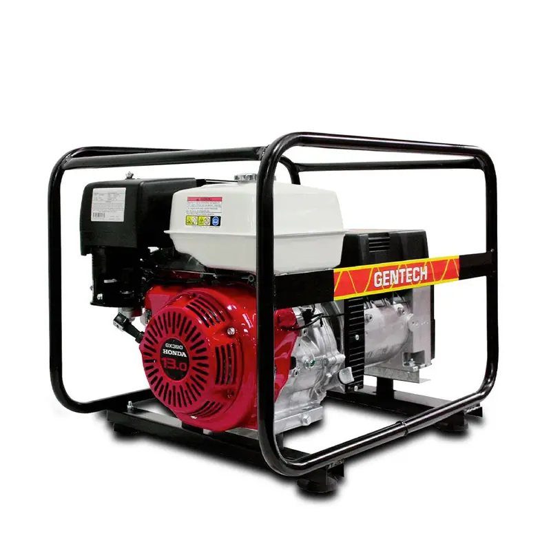 Gentech Ep8000hsr Generator - Kva Portable Generator Powered By Honda, 6.5L Fuel Capacity 1