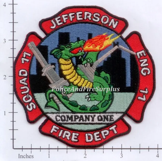 Georgia - Jefferson Engine 11 Squad 11 Fire Dept Patch 1