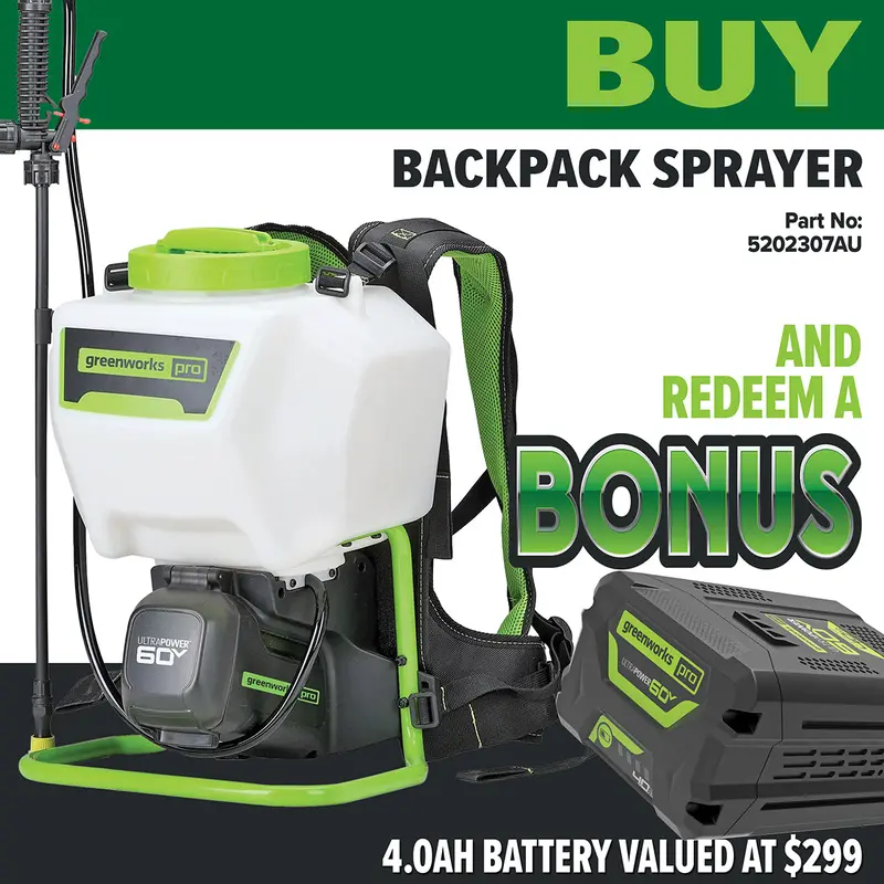 Greenworks Bps302 60V 70Psi 15L Backpack Sprayer [5202307Au] - The Powerful Motor And Pump Instantly Deliver With Constant Pressure. 1