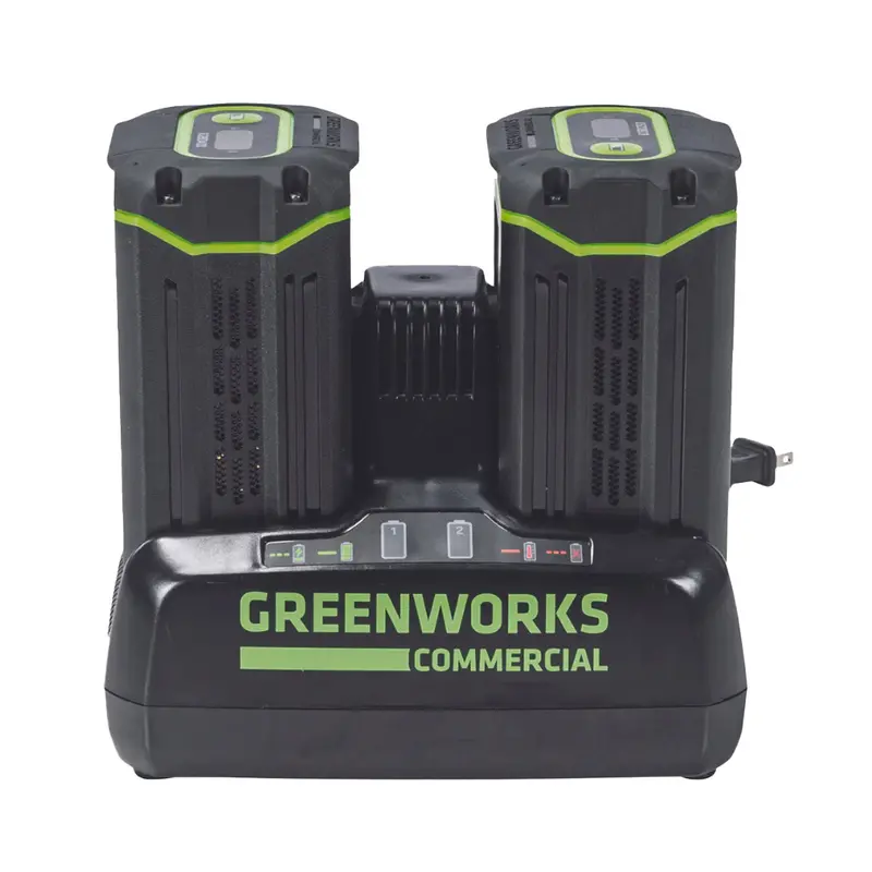 Greenworks Cab810 82V 8A Dual Port Charger [2958302Au] - Dual Port Charger With Two Ports That Can Rapidly Charge Any 82V Batteries! 1