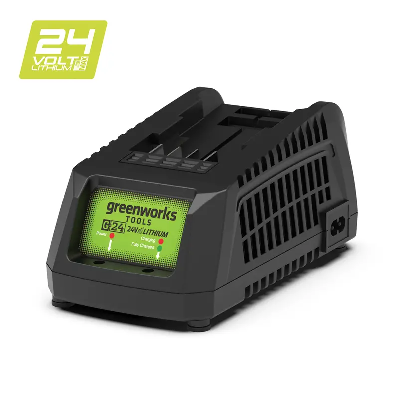 Greenworks G24uc 24V Battery Charger [2913907Au] - This Lithium-Ion Battery Charger, Charges Both 2.0Ah And 4.0Ah 24V Batteries 1