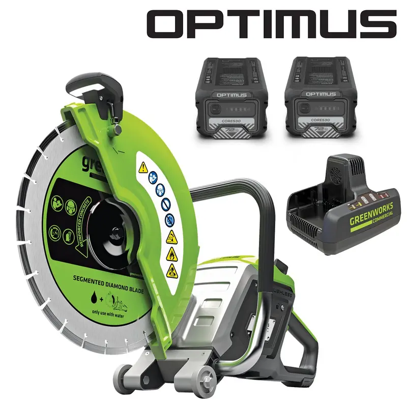 Greenworks Pc141 82V Optimus 14" 4.3Kw Power Cutter Kit [1503507Au-Kit] - Designed For The Professionals. 1