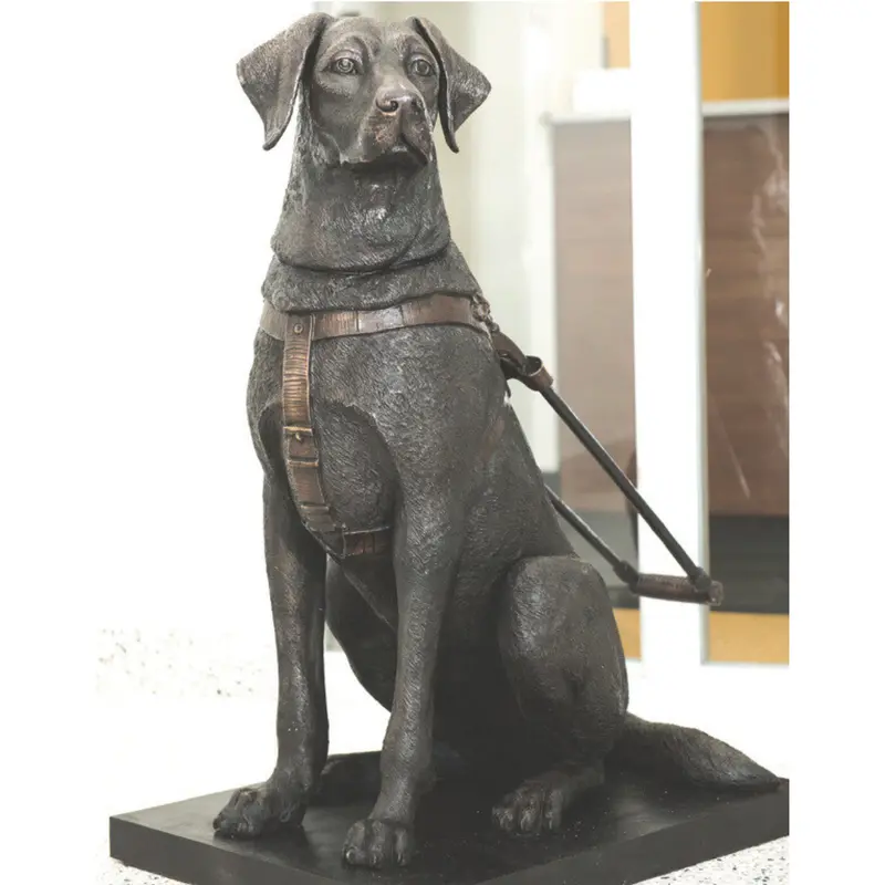 Guiding Eyes Custom Bronze Labrador Service Dog Statue 1