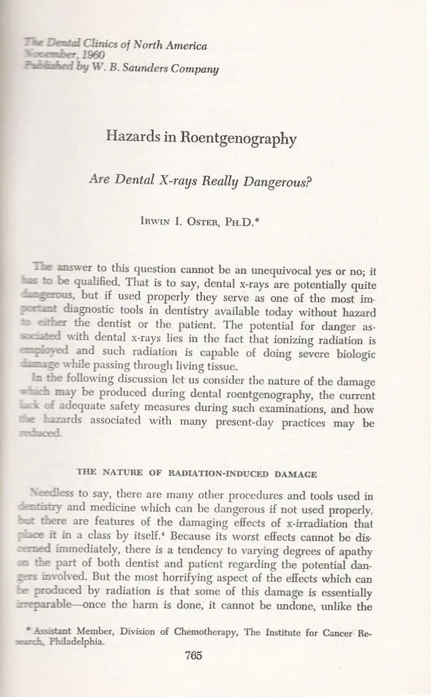 Hazards In Roentgenography 1