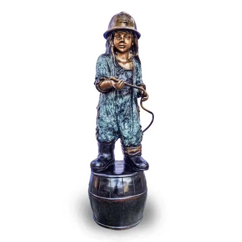 Heroic Dreams Kid Firefighter Statue 1