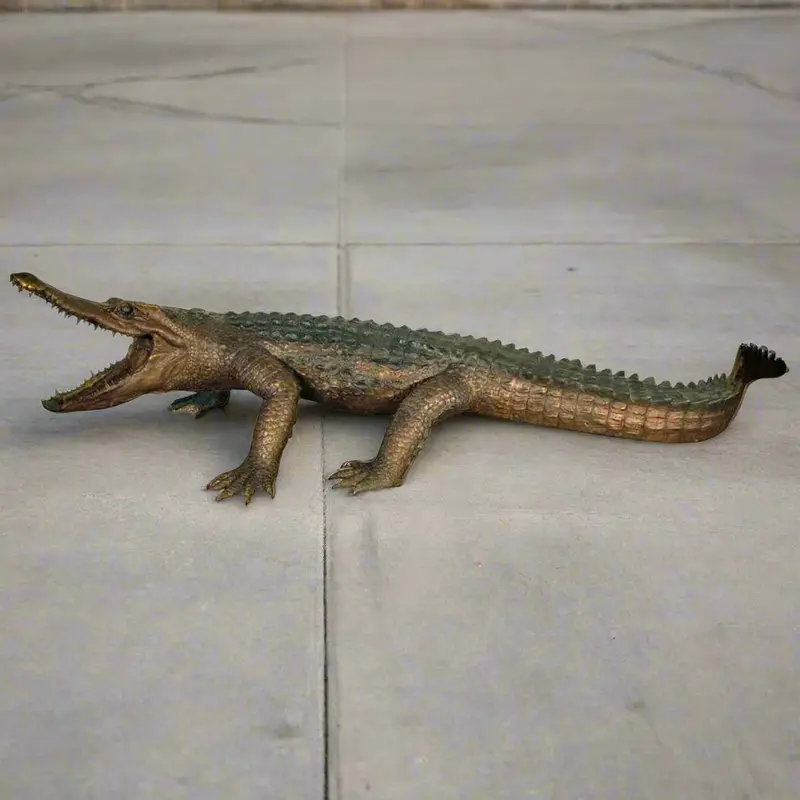 Huge Bronze Alligator Statue 1