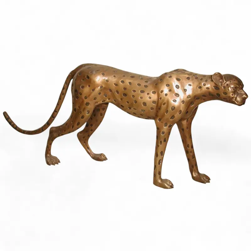 Hunting Cheetah Bronze Statue 1