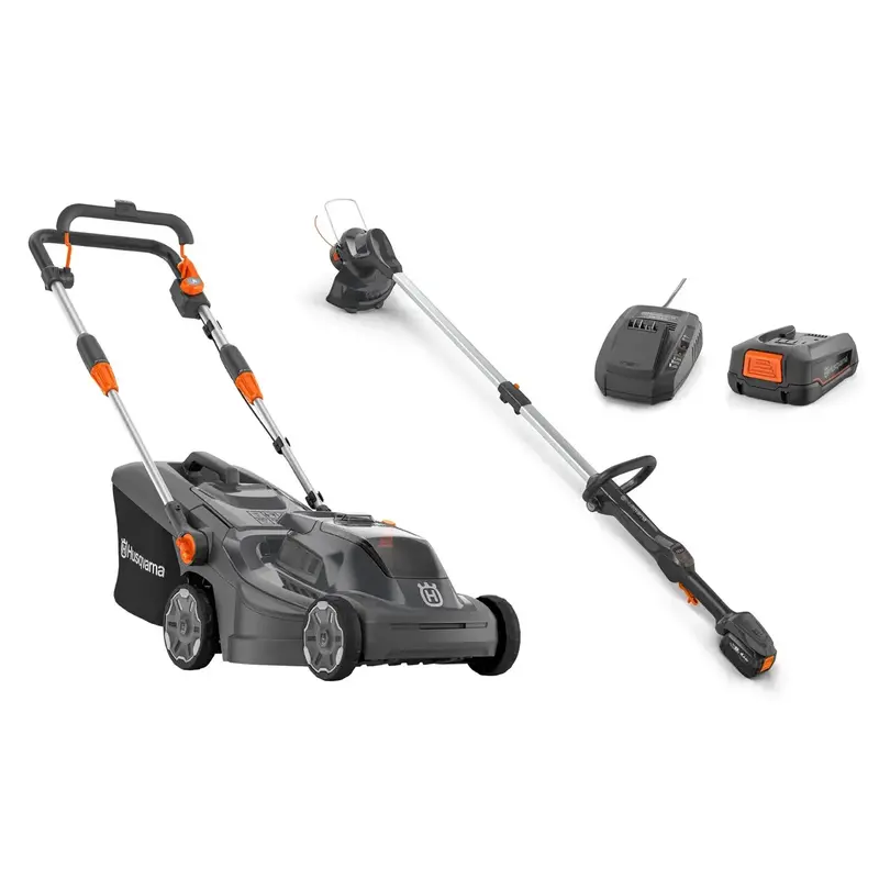 Husqvarna Aspire™ Lawn Mower + Grass Trimmer Bundle - With 4.0Ah Battery And Charger 1