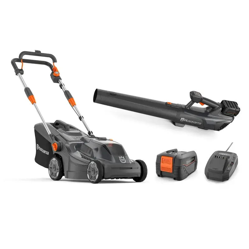 Husqvarna Aspire™ Lawn Mower + Leaf Blower Bundle - With 4.0Ah Battery And Charger 1