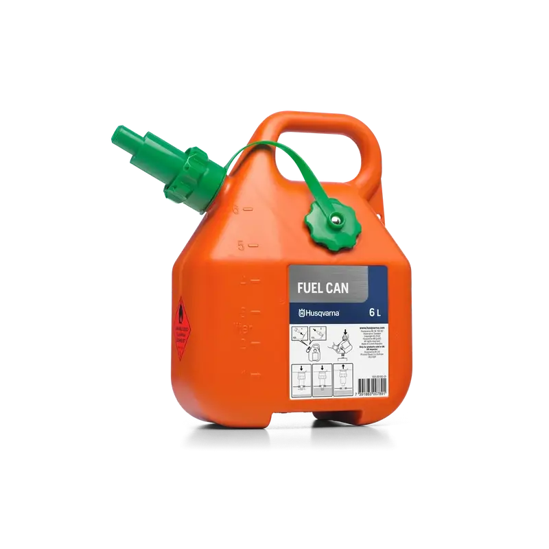 Husqvarna Fuel Can 6L - Reversible Spout For Longer Term Storage Or Transportation. 1