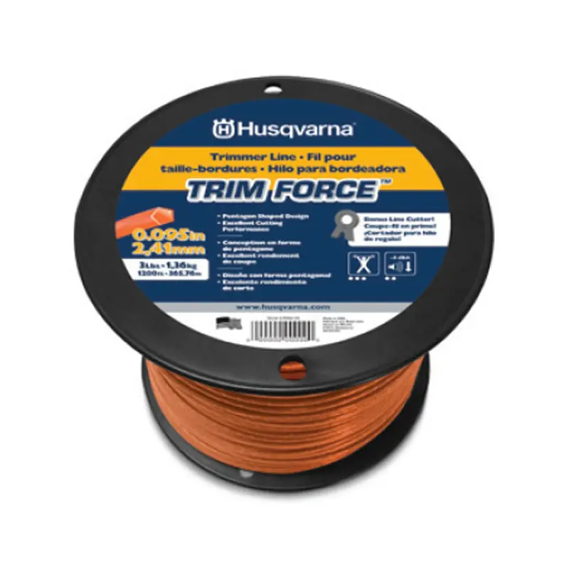 Husqvarna Trimforce™ Trimmer Line - Commercial Grade Trimmer Line With Co-Polymer Orange Hexagon-Shape (15M) 1