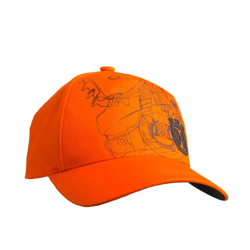 Husqvarna Xplorer Cap - Pioneer Saw - Vintage Orange Cap With Adjustable Hook And Loop 1