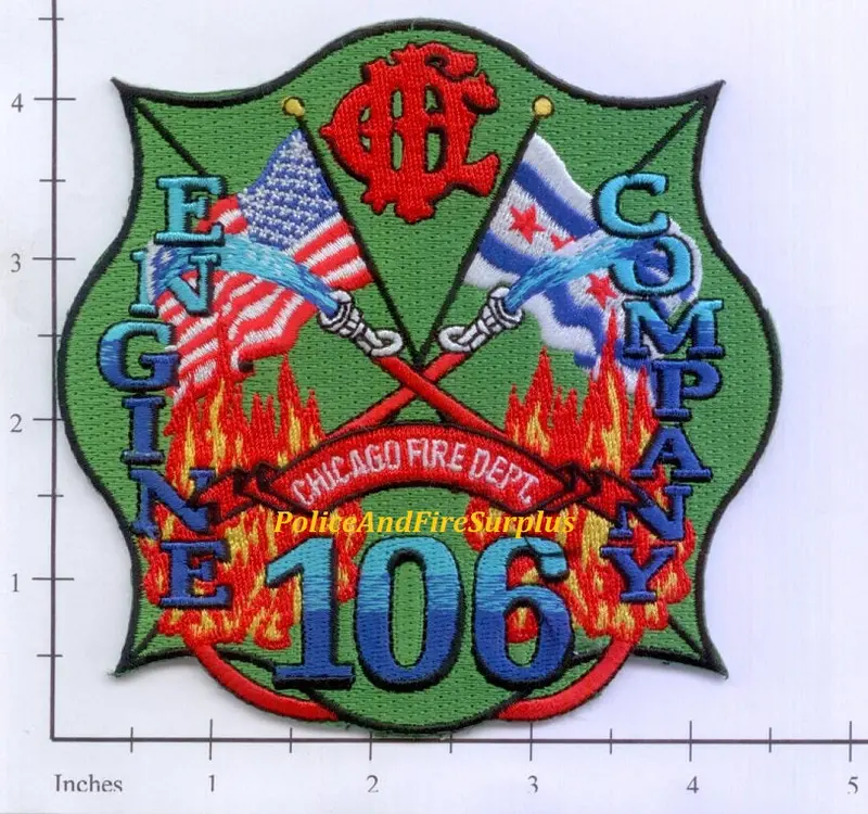 Illinois - Chicago Engine 106 Fire Dept Patch 1