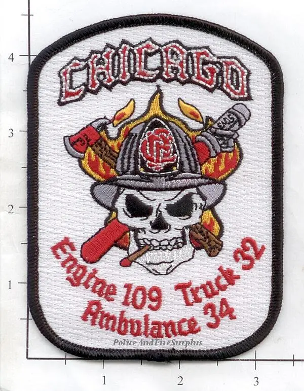 Illinois - Chicago Engine 109 Truck 32 Ambulance 34 Fire Dept Patch 1